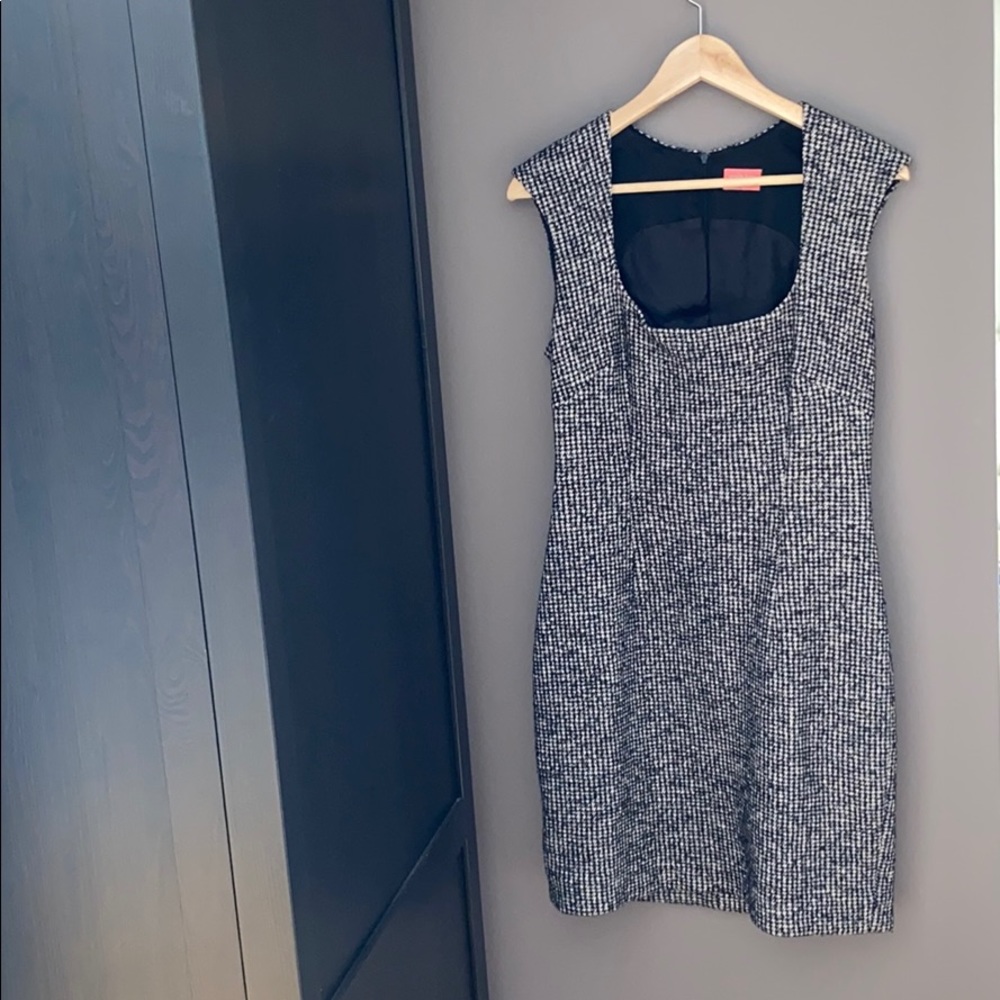 black and white dress